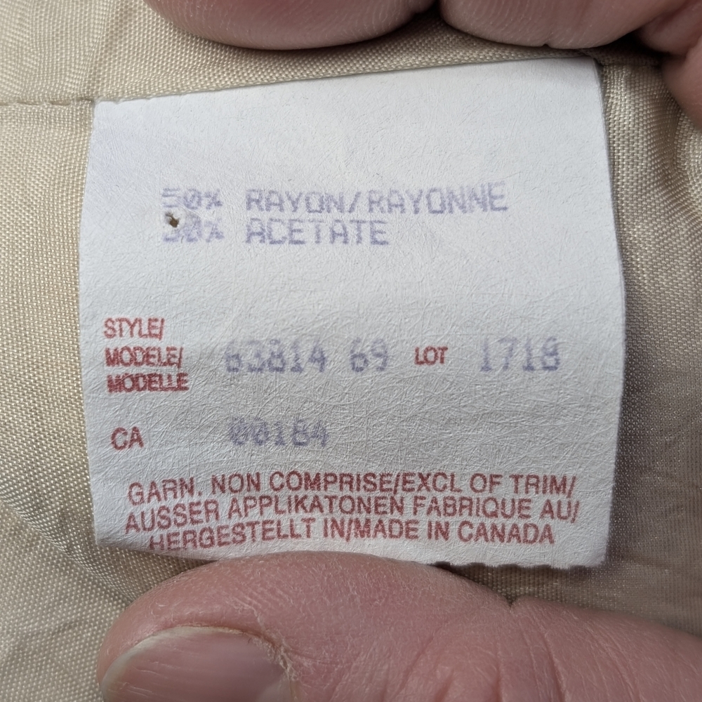 Vintage Algo Champagne Floral Dress | Made in Canada | Size Small - Picture 7 of 8